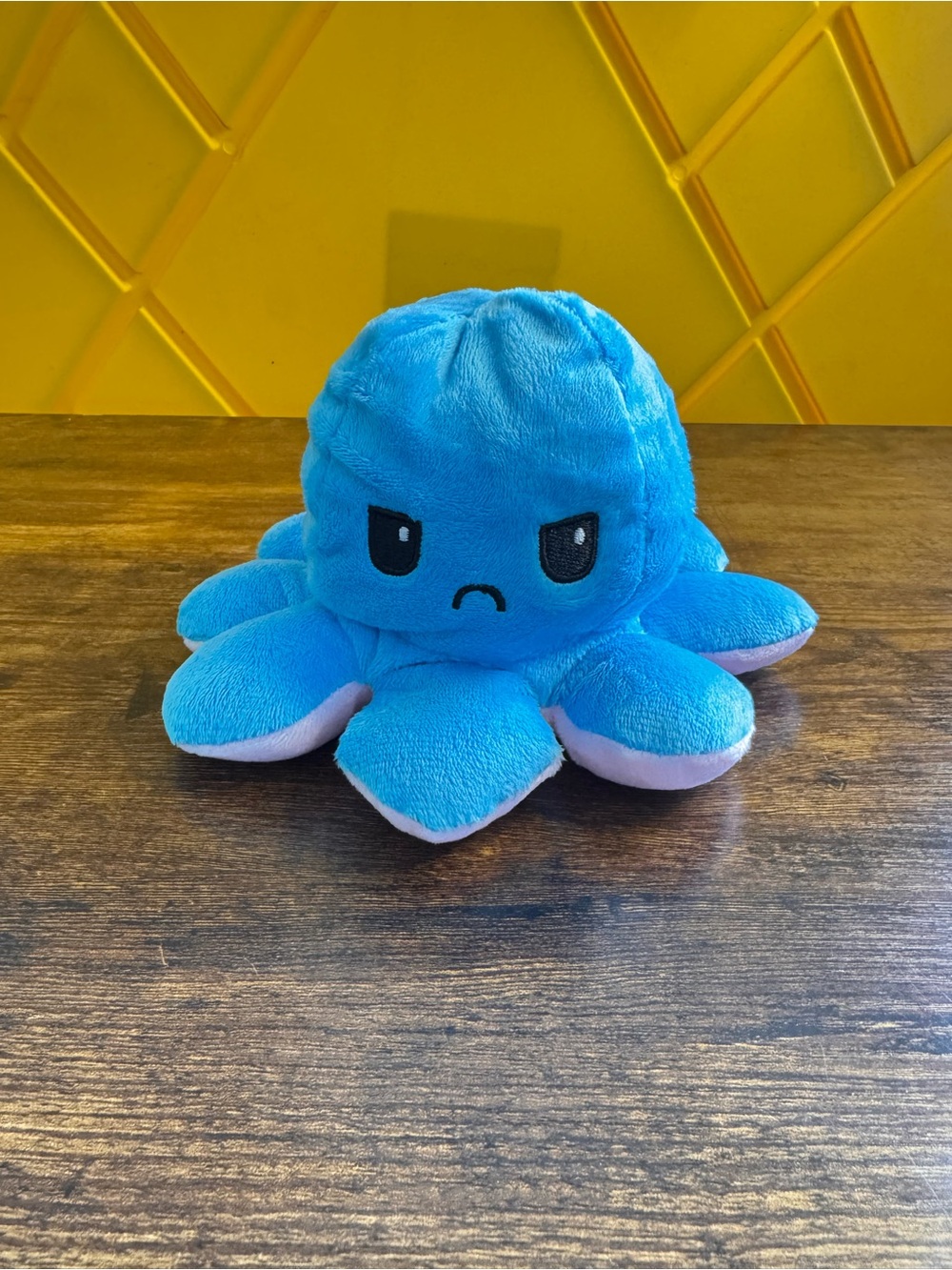 Blue Reversible Mood Octopus Plush Toy - Brand